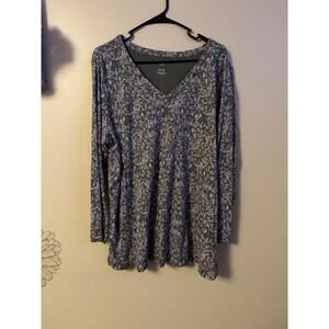 J.Jill Shirt Womens XL Simply Supima Side-Slit Tunic Long Sleeve Paisley